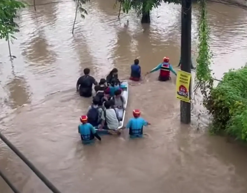 inondation à Chiang Rai Thailande